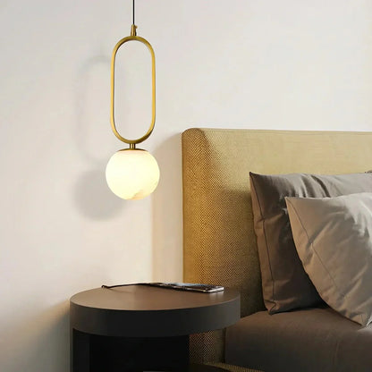 Lampa wisząca Lacose z trawertynu